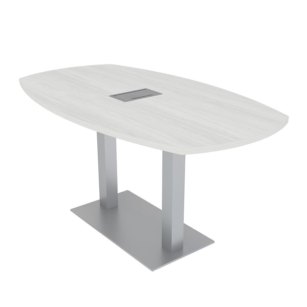Skutchi Designs 33.5 in W, 69.5 in L, 29 in H, Engineered Wood Top, White HAR-ABOT-34X70-DOU-ELEC-WHCYPRESS - main